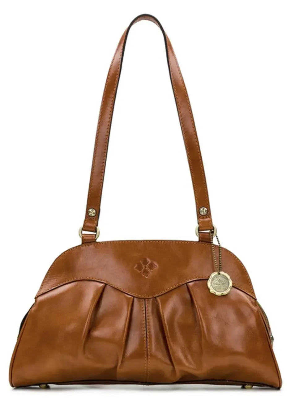 Patricia Nash Macellara Oval Satchel shoulder bag tan Heritage A399509